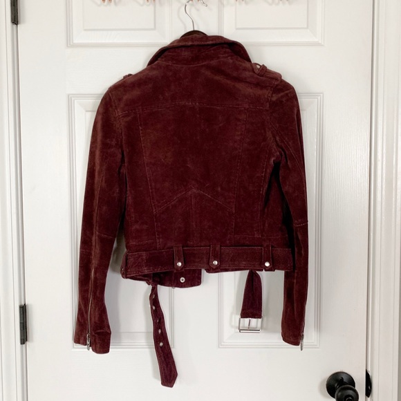 Blank NYC Maroon Suede Moto Jacket - Picture 5 of 6